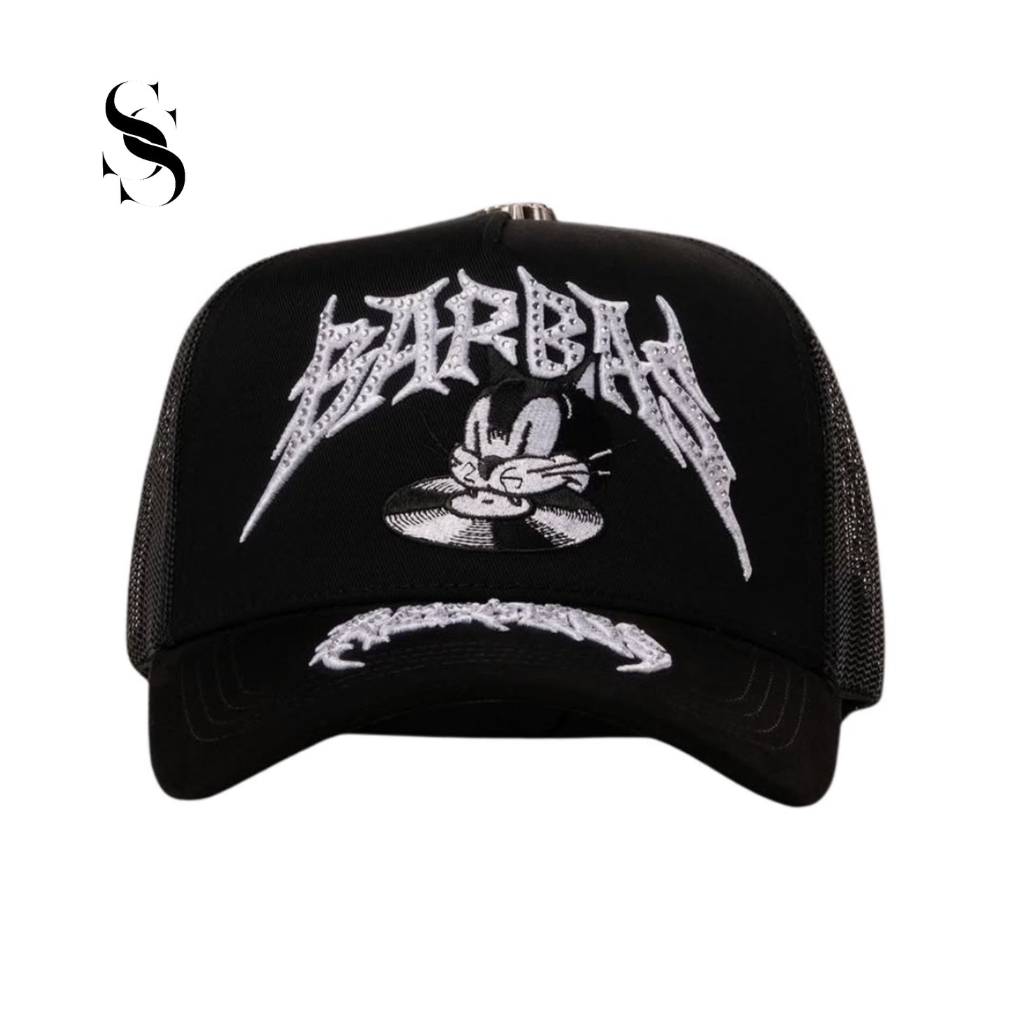 Gorra snapback Barbas Hats, modelo Records con logo y tipografía inspirada en la cultura urbana y detalles bordados