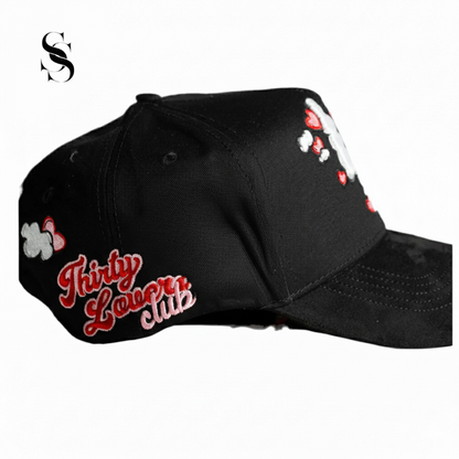 Sombrero de gorro de lana gris con diseño de nube en la parte frontal, del club Cloud Lovers de 31 Hats LA de la marca Second Shot.