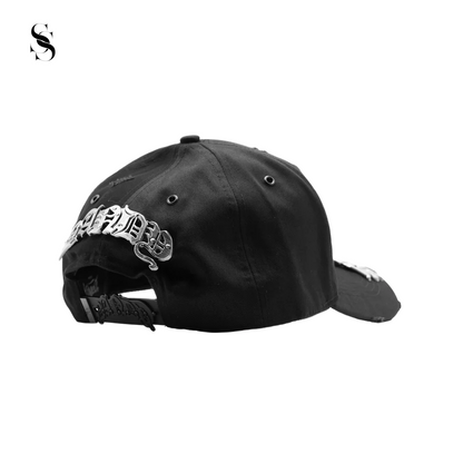 Sombrero metálico Dandy Hats LA Metal de Second Shot, con diseño brillante y elegante, visto desde el ángulo frontal.