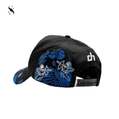 Sombrero Dandy Hats x Junior H Ángel Azul de la marca Second Shot, con diseño en color azul y detalles en el estilo de gorra.