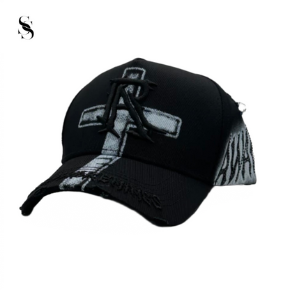 Gorra Rude Awakenings Calvary de la marca Second Shot, con diseño llamativo en color negro y blanco