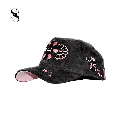 Gorra Innedit Muratravis Anniversary Rosa de Second Shot color negro con acabados color rosa