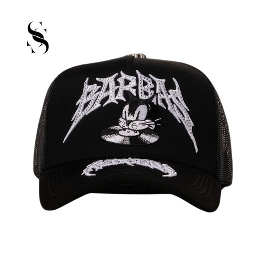 Gorra snapback Barbas Hats, modelo Records con logo y tipografía inspirada en la cultura urbana y detalles bordados