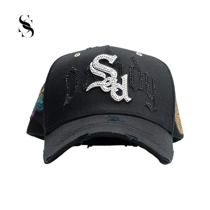 Sombrero Dandy Hats Psicodélica de Second Shot, con diseño colorido y patrón psicodélico, visto desde el ángulo frontal.