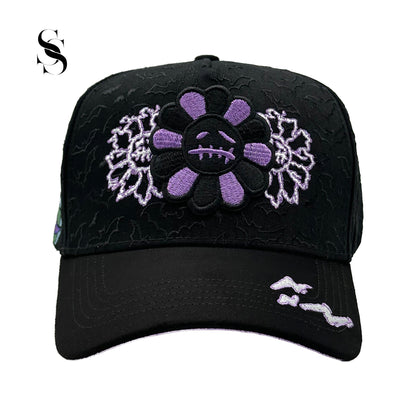 Gorra Innedit Muratravis Electric de Second Shot con diseño compacto color negro y morado