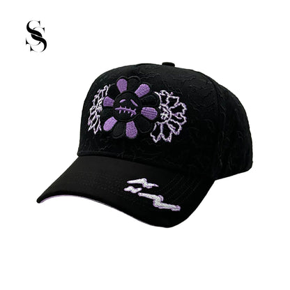 Gorra Innedit Muratravis Electric de Second Shot con diseño compacto color negro y morado