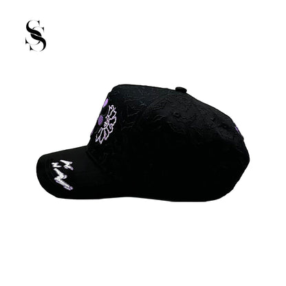 Gorra Innedit Muratravis Electric de Second Shot con diseño compacto color negro y morado