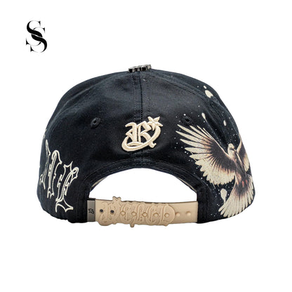 Sombrero Rebel Hats Freedom de Second Shot, estilo cowboy de ala ancha en color negro con logo en la parte frontal.