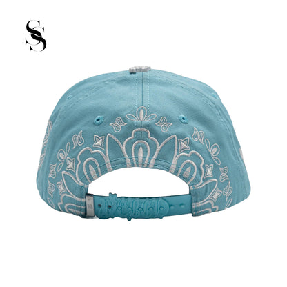 Sombrero Rebel Hats Tiffany de Second Shot, sombrero de ala ancha de color azul con detalles elegantes, para estilo casual y sofisticado.