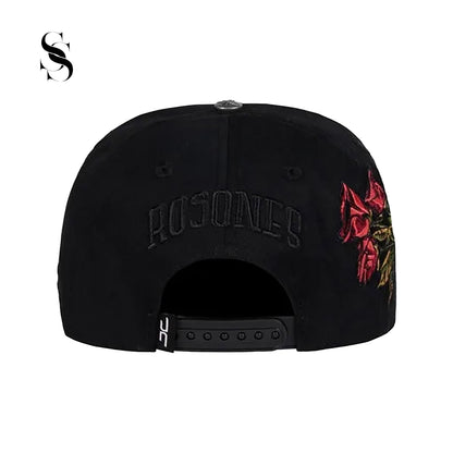 Gorra JC Hats Rosones Tito Double P de Second Shot, diseño con logotipo en la parte frontal, en color negro con detalles blancos.